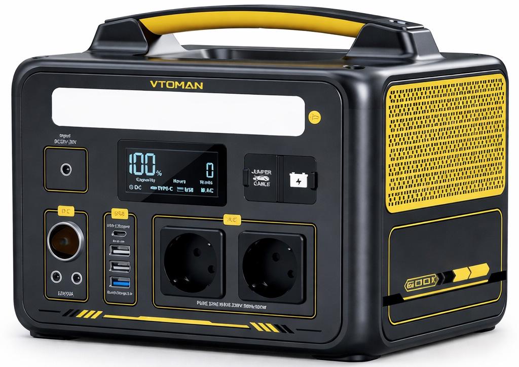 Зарядная станция VTOMAN Jump 600X LiFePO4 600-1200W 299Wh с розетками 220V