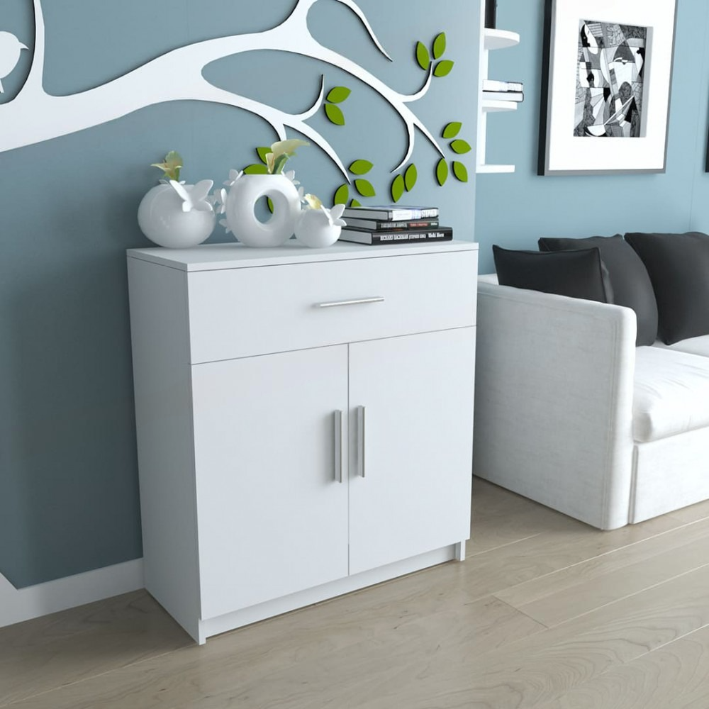 Комод для речей з 1 шухлядою та 2 дверцятами Білий (Р92а) - фото 1 Комод для речей з 1 шухлядою та 2 дверцятами Білий (Р92а) - фото 1