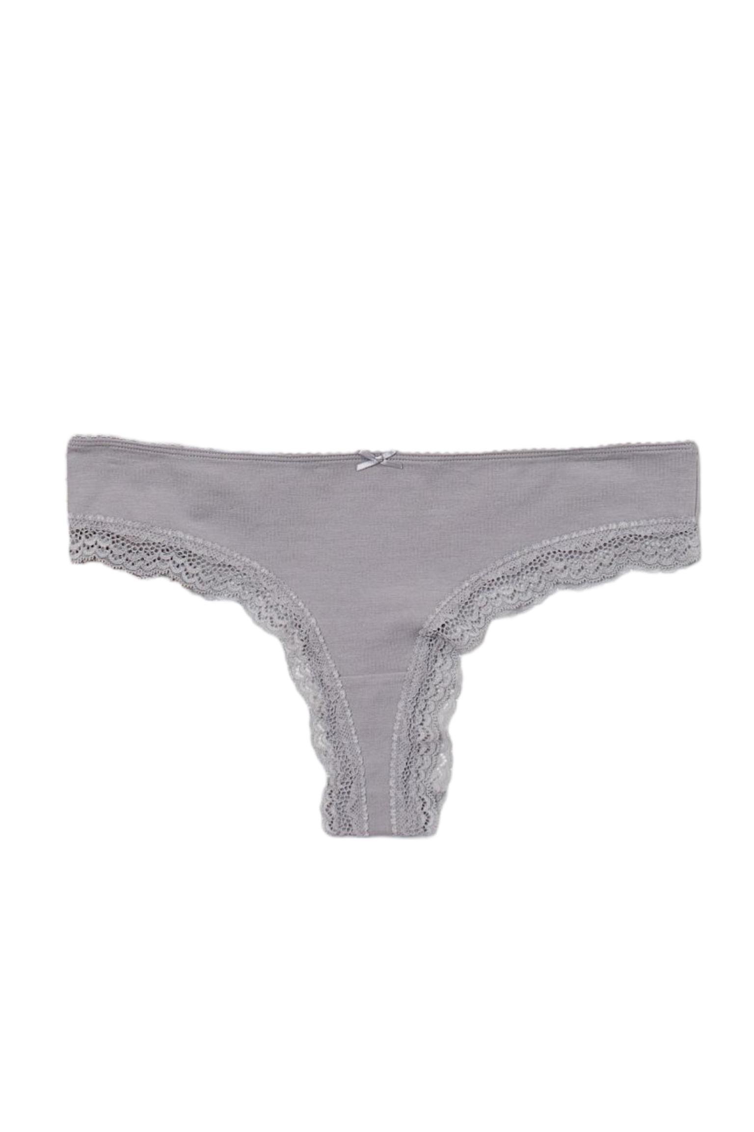 Трусики с кружевом XS Серый (9907026wer)