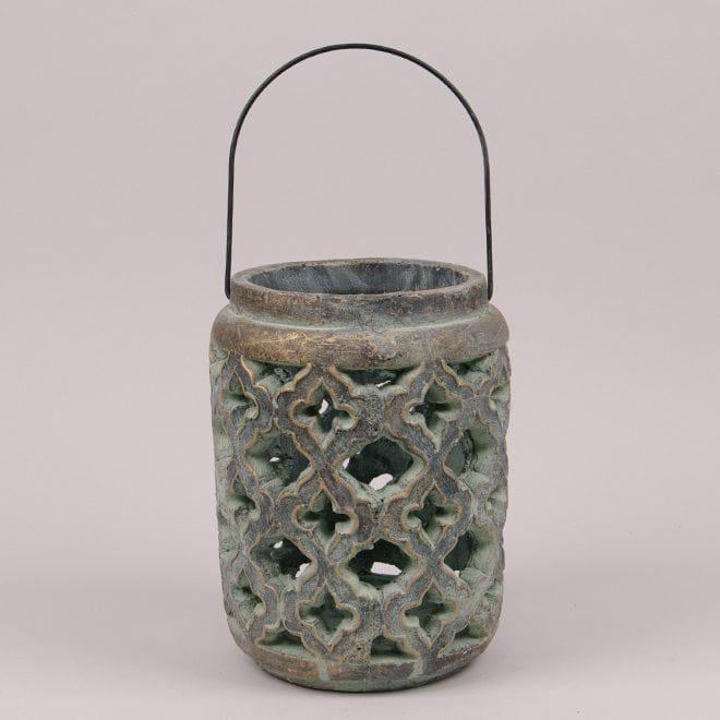 Підсвічник бетонний Flora з ручкою 24 см (36538)