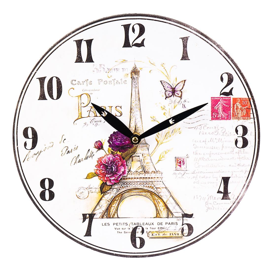 Часы настенные Elisey Письмо из Парижа 29 см (002AL)