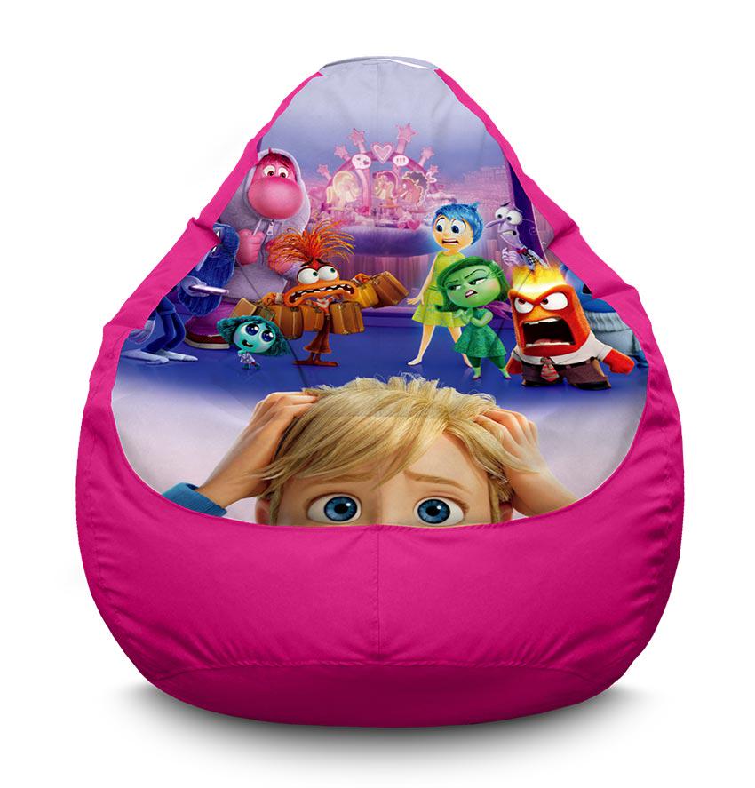 Кресло-мешок iPuff Inside out 2 Riley’s thoughts оксфорд XXXL 100х135 см Розовый (113679-2)