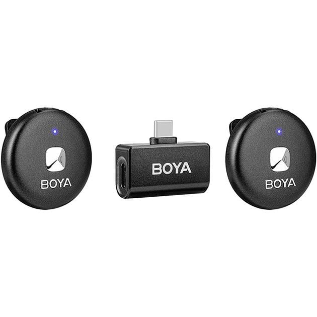 Мікрофон петличний Boya Omic-U black з зарядним кейсом для iPhone USB Type-C та Android професійний 2 шт. (50017) - фото 8