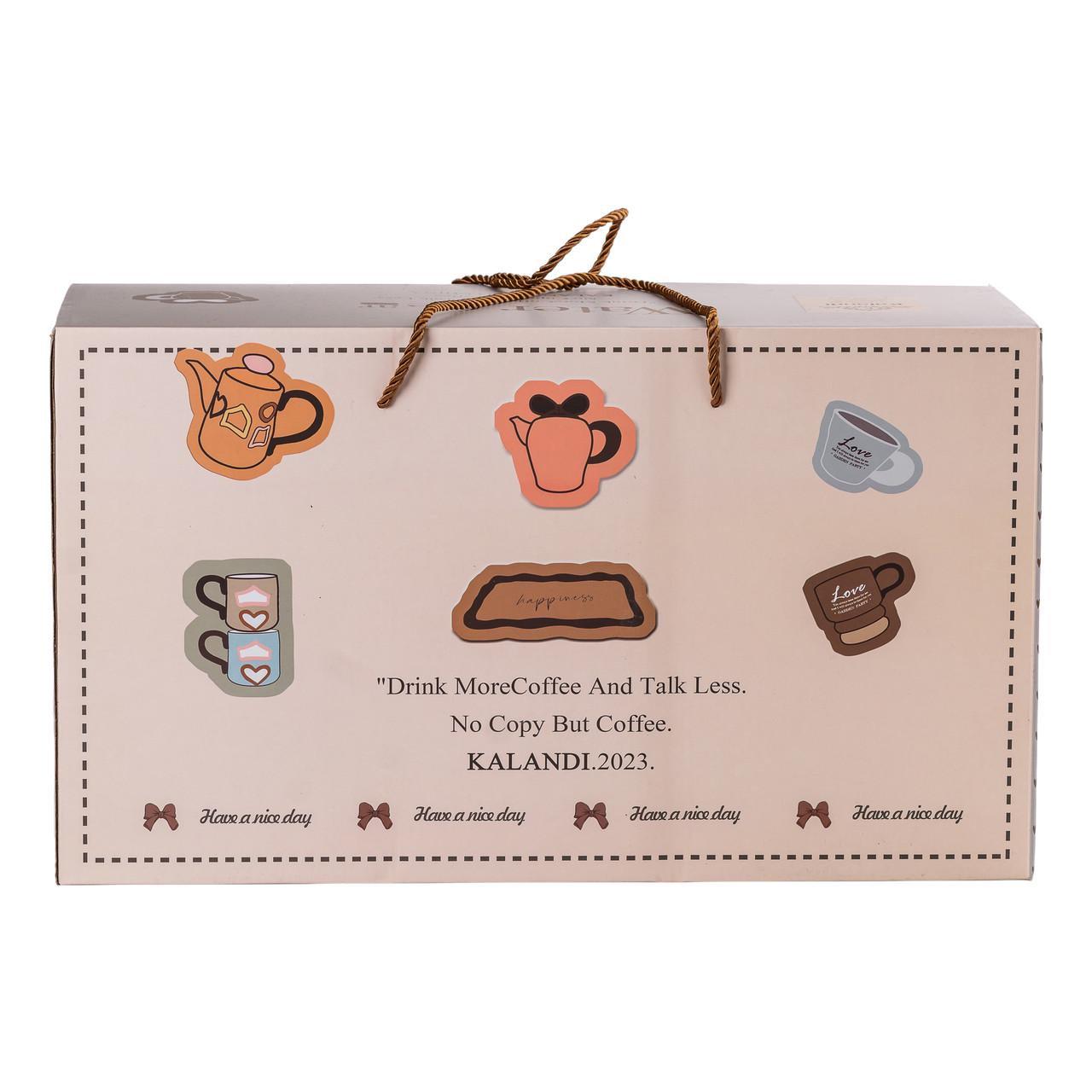 Чайный сервиз на 6 персон с керамической подставкой Шоколад - фото 10 Чайный сервиз на 6 персон с керамической подставкой Шоколад - фото 10