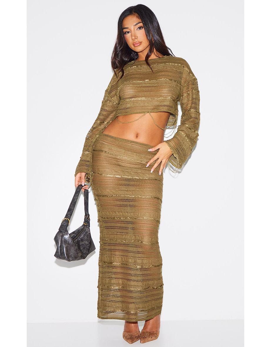 Юбка Pretty Little Thing CNI6456 р. 34 Хаки