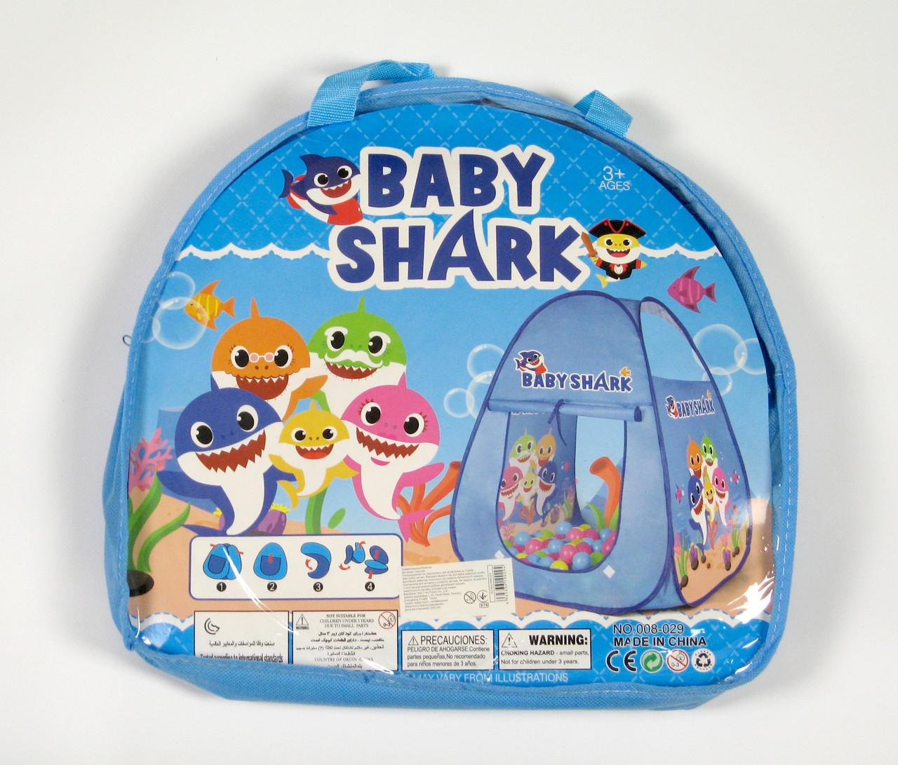 Намет дитячий 888-029 Baby Shark пірамідка в сумці - фото 8 Намет дитячий 888-029 Baby Shark пірамідка в сумці - фото 8