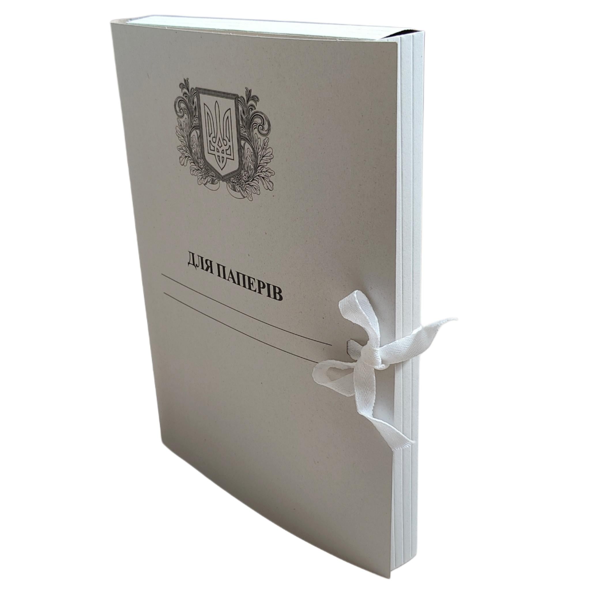 Папка архивная UTEC-PACK А4 Для бумаг Герб на завязках с титульной страницей 215х310 мм корешок 0,7-2,5 см 25 шт. (P-А4-Т/S-ВКГ-07-25-25-2)