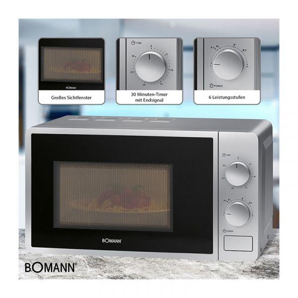 Микроволновая печь Bomann MW 6014 CB Silver (1367621) - фото 5