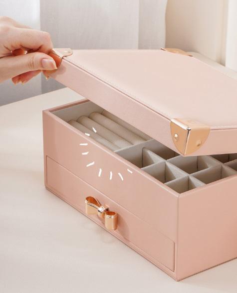 Органайзер для біжутерії та прикрас 15035 12х17х23 см рожевий (5003200) - фото 5 Органайзер для біжутерії та прикрас 15035 12х17х23 см рожевий (5003200) - фото 5