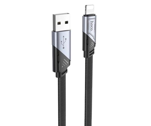 Кабель Data Hoco U119 USB-Lightning 2,4A 1,2 м Black (066942007604987)