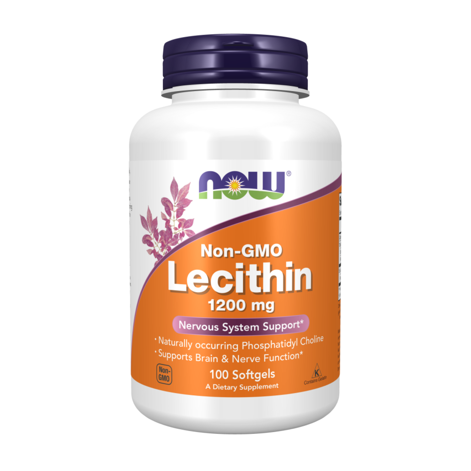 Диетическая добавка Now Foods Lecithin 1200 мг 100 капсул (CO002714)