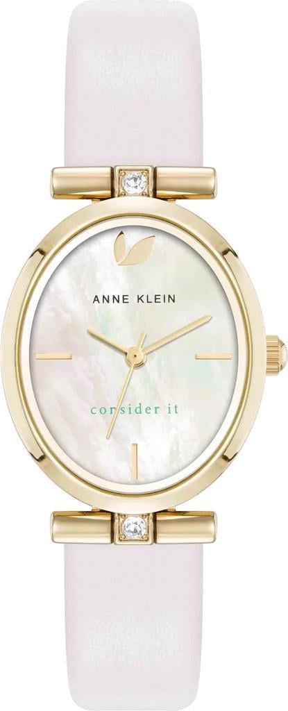 Наручные часы женские Anne Klein AK/5154MPIV с перламутровым циферблатом и серебристым кожаным ремешком Наручные часы женские Anne Klein AK/5154MPIV с перламутровым циферблатом и серебристым кожаным ремешком