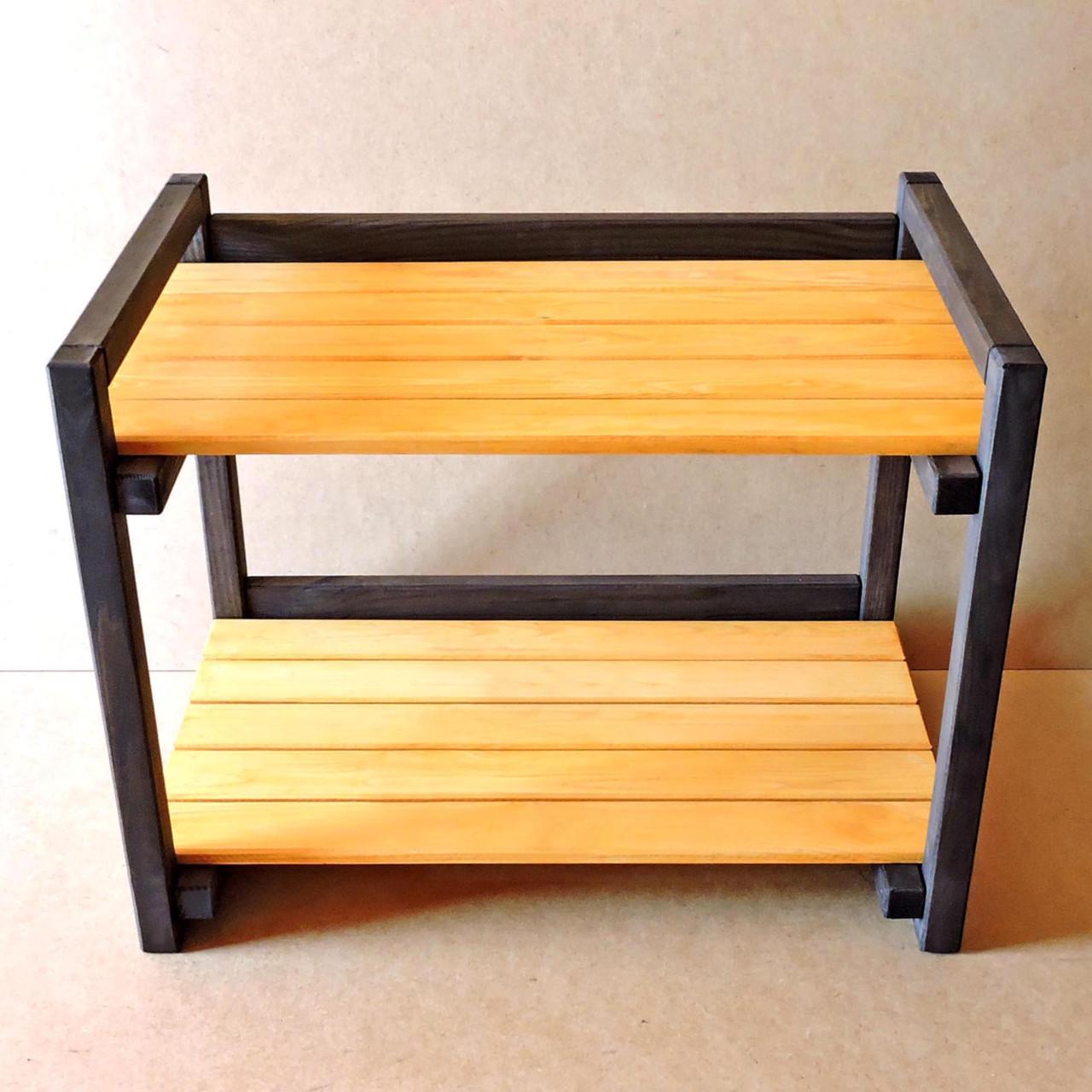 Стеллаж кухонный из дерева Фанбим 2 Венге/Карри (СТА-21131203)