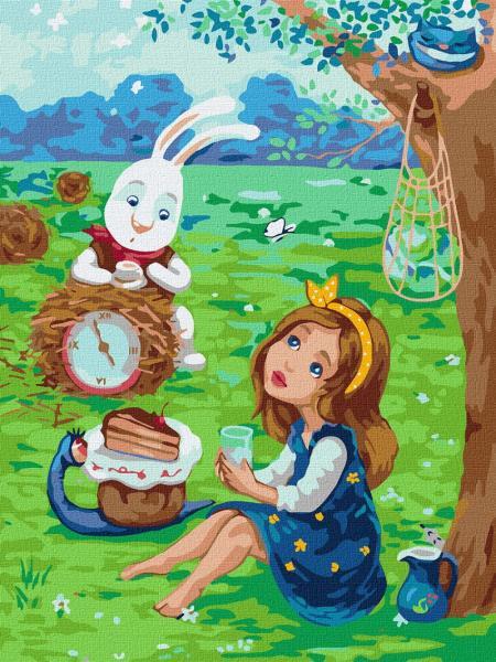 Картина за номерами Ідейка Казки Метелики також п'ють чай 30х40 см в термопакеті (KHO2399)