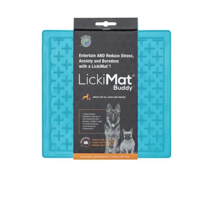 Коврик для лакомства бирюзовый LickiMat Buddy 20x20 см Turqoise - фото 1 Коврик для лакомства бирюзовый LickiMat Buddy 20x20 см Turqoise - фото 1