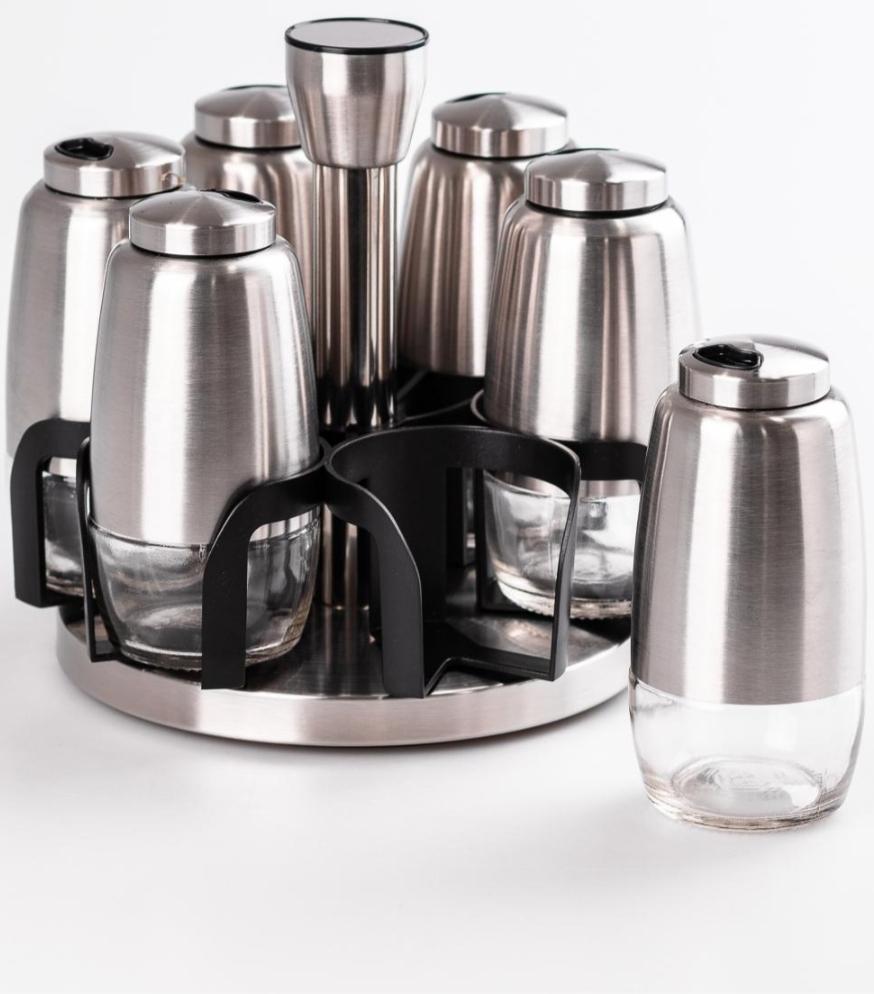 Набір ємностей для спецій TS Kitchen HP531G1025 на підставці 7 пр. 120 мл (17874797) - фото 3 Набір ємностей для спецій TS Kitchen HP531G1025 на підставці 7 пр. 120 мл (17874797) - фото 3