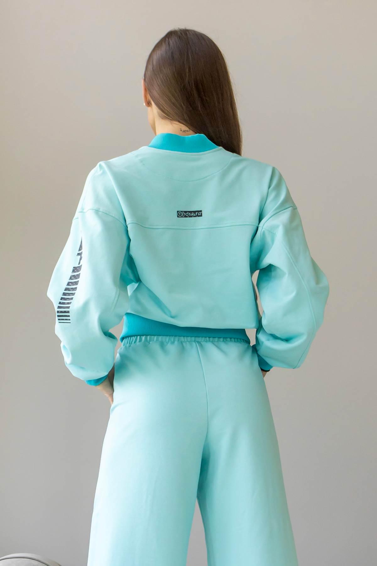 Костюм бомбер и штаны-палаццо TOTALFIT L Голубой (12323678) - фото 4