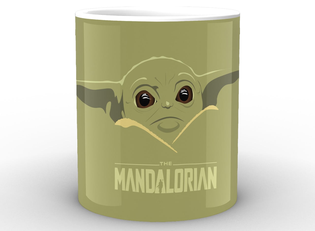 Чашка GeekLand Звездные войны Мандалорец Йода на зеленом фоне 330 мл