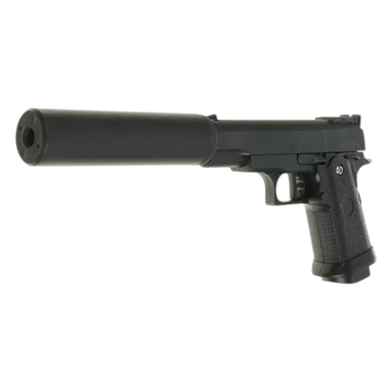 Детский пистолет Galaxy с глушителем металлический пружинный шарики 6 мм (G.10A)