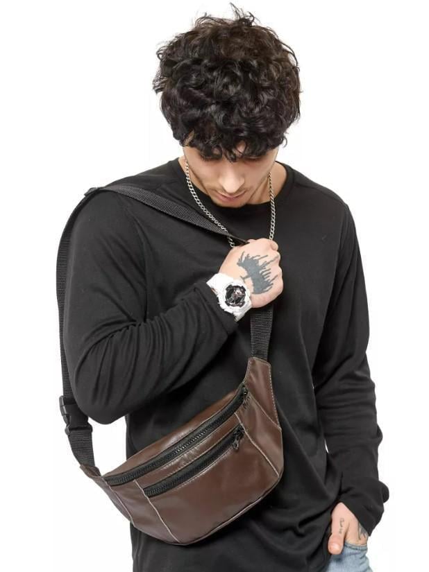 Поясная сумка мужская Sambag Tirso Max Шоколадный (81341120m)