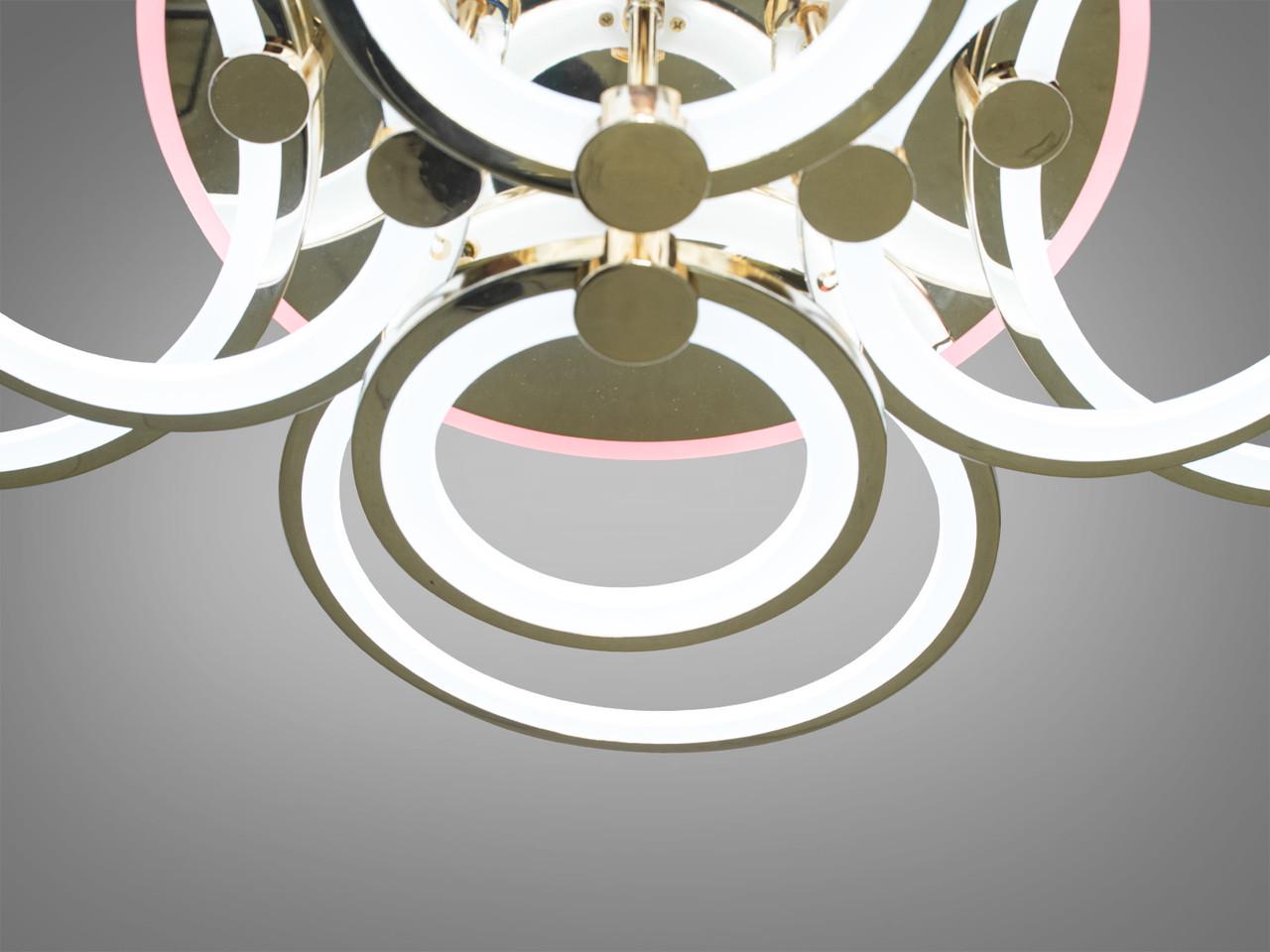 Люстра Led с пультом 8022-8G-LS 175W на 25 м2 Золотой (1938921666) - фото 5 Люстра Led с пультом 8022-8G-LS 175W на 25 м2 Золотой (1938921666) - фото 5