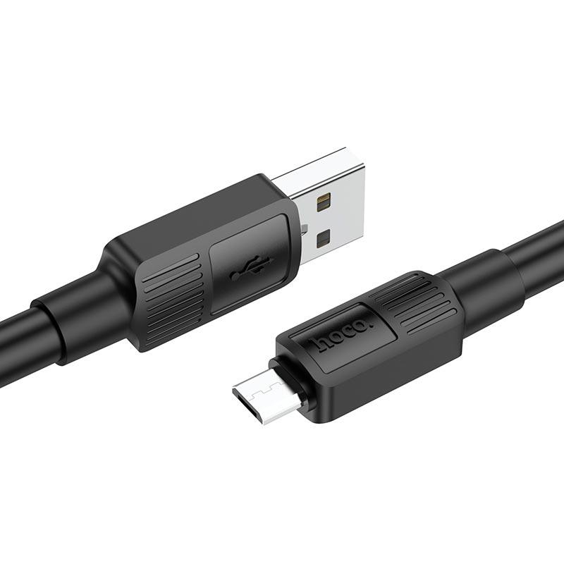 Кабель Hoco Micro USB Solid X84 1 м Black (9823197) - фото 2