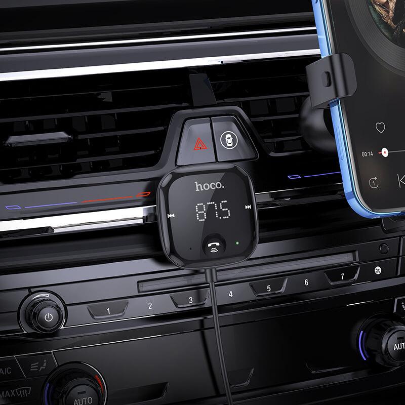 FM-трансмітер Hoco E65 Bluetooth TF/AUX 5V Чорний (f3b58cd3) - фото 6