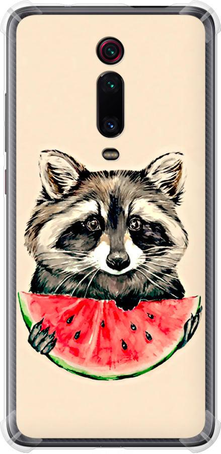 Чехол на Xiaomi Mi 9T Енотик с арбузом (4605sp-1815-42517)