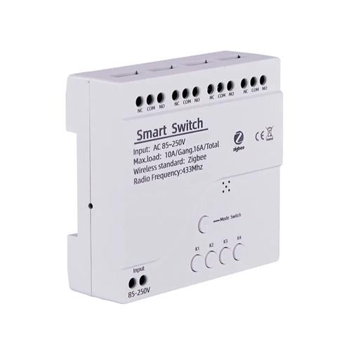 Контролер реле ZigBee RF на 4 канали для керування електроприладами 220V 10/16А (36274355)