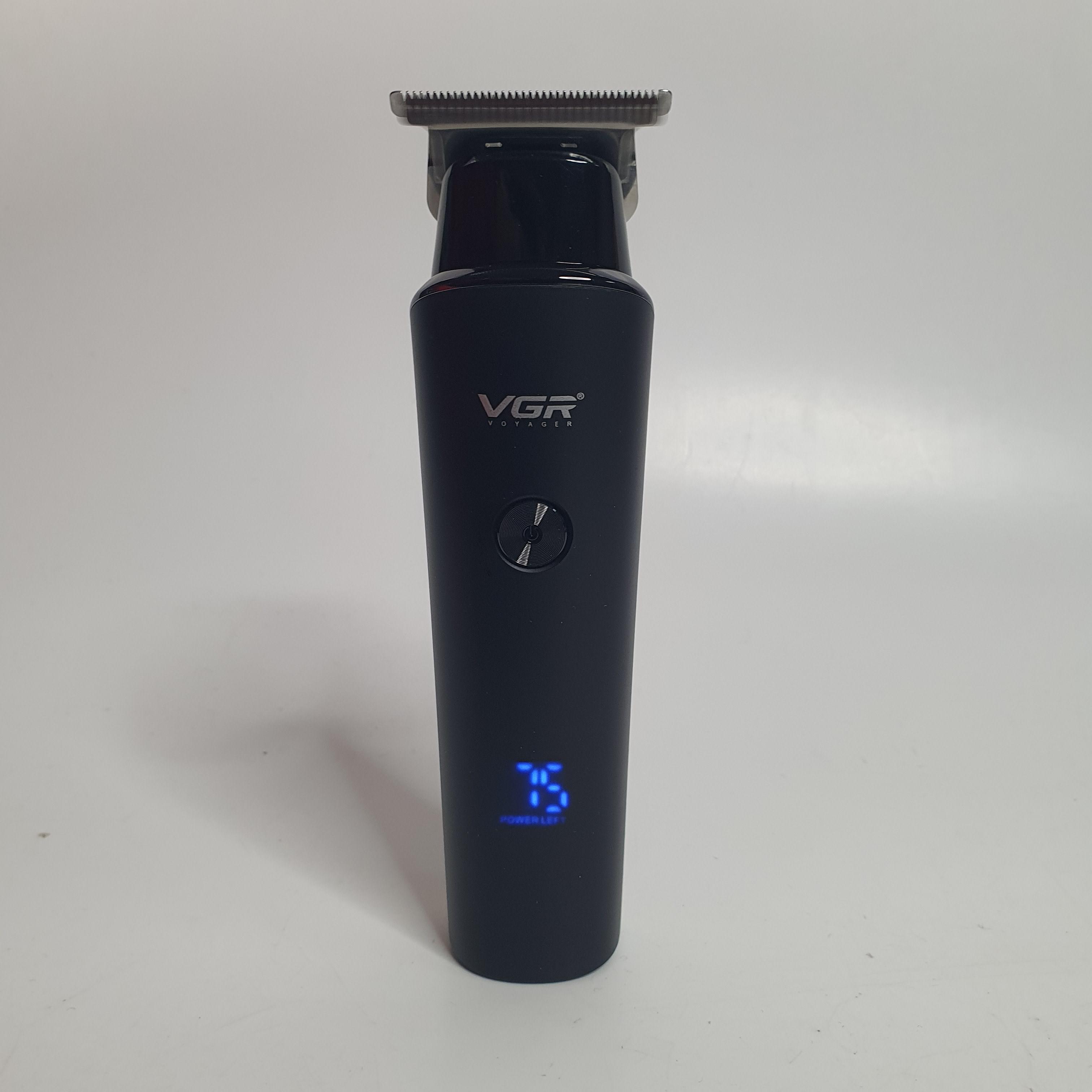 Триммер для волос и бороды VGR аккумуляторный беспроводной со сменными насадками Черный (V-937)