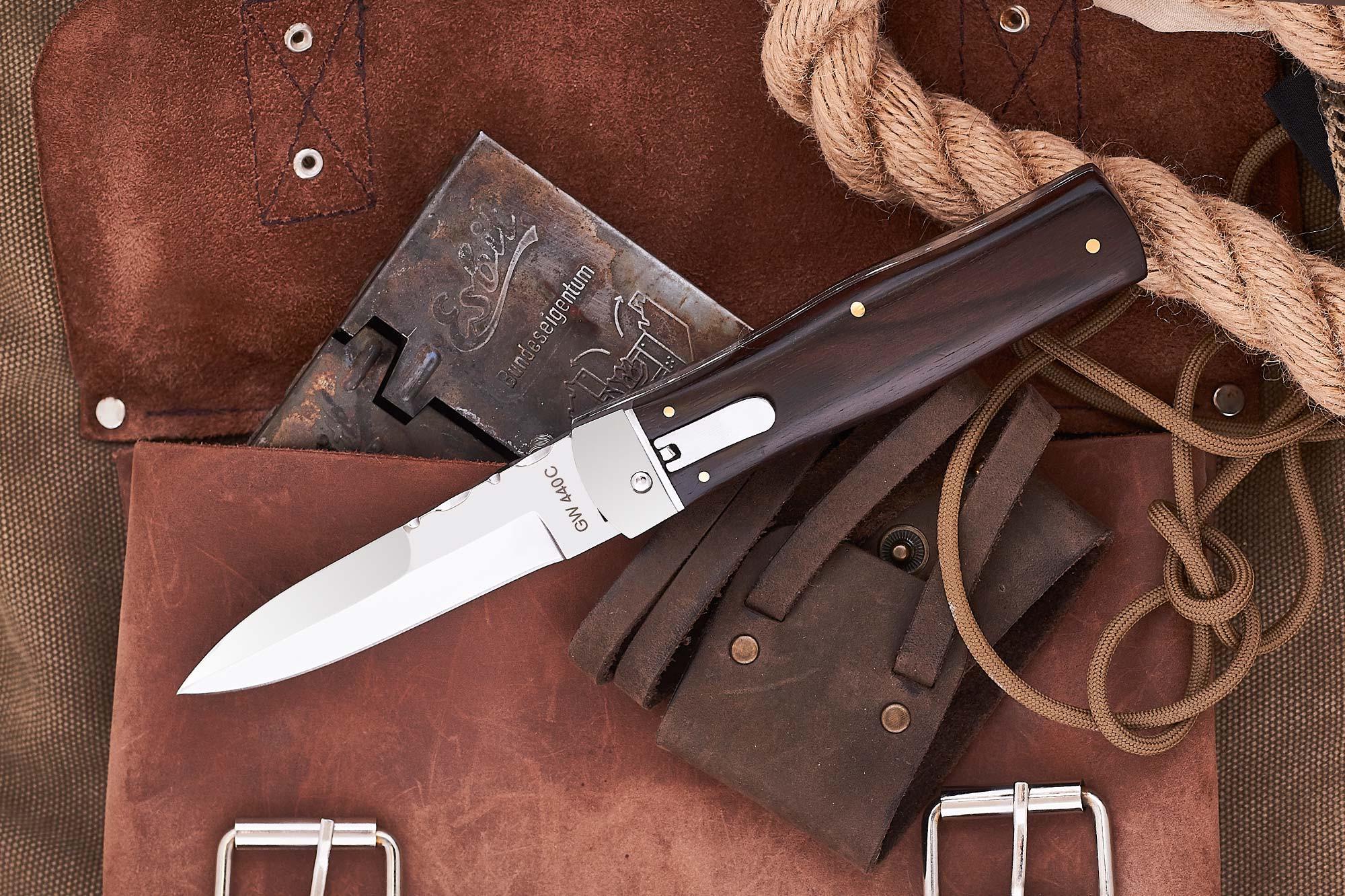 Ніж мисливський викидний Grand Way 8072 EWPS палісандр