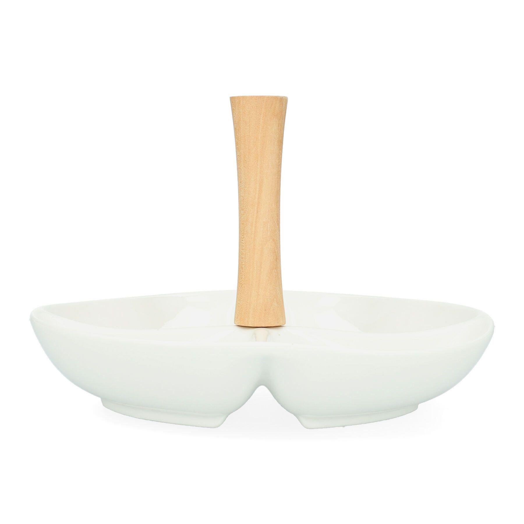 Менажница фарфоровая Homla MOOKA 25 см Белый (163850) - фото 2 Менажница фарфоровая Homla MOOKA 25 см Белый (163850) - фото 2