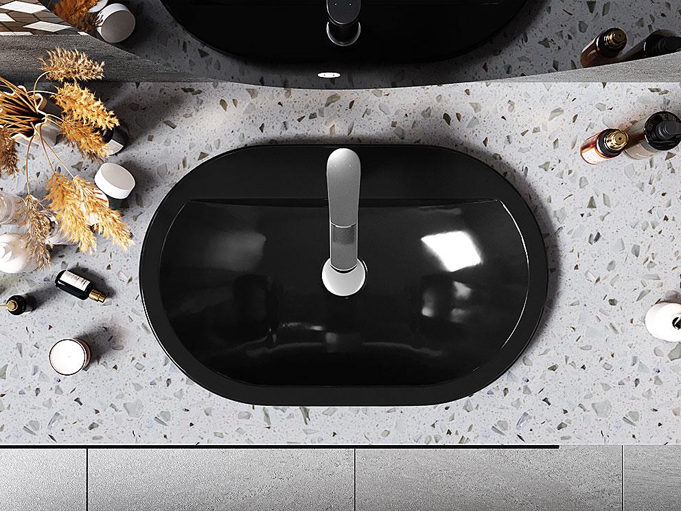 Умивальник накладний Luxor Europa Low Black (706) - фото 8