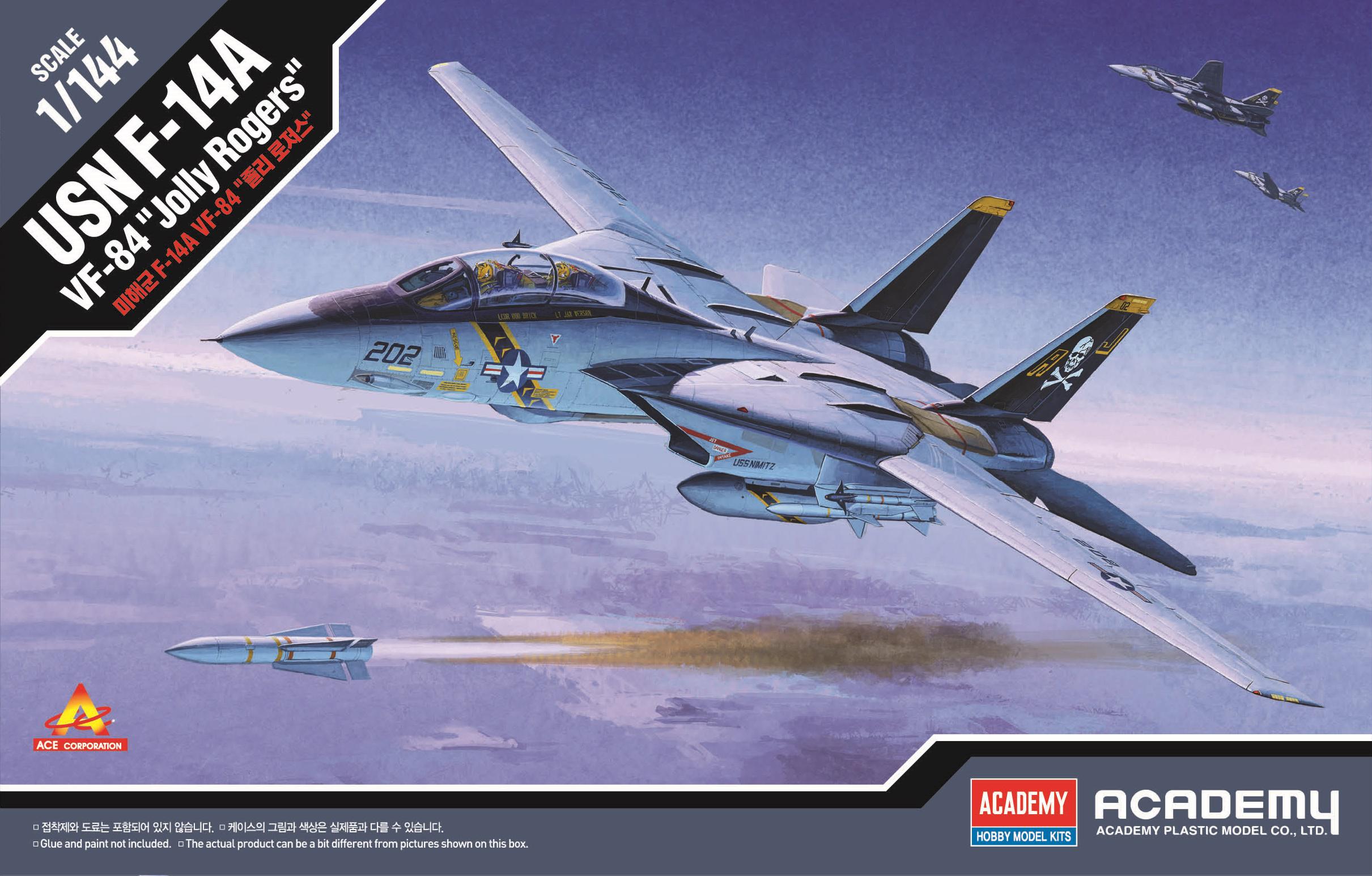 Сборная модель Academy USN F-14A VF-84 Jolly Rogers 1:144 (12626)