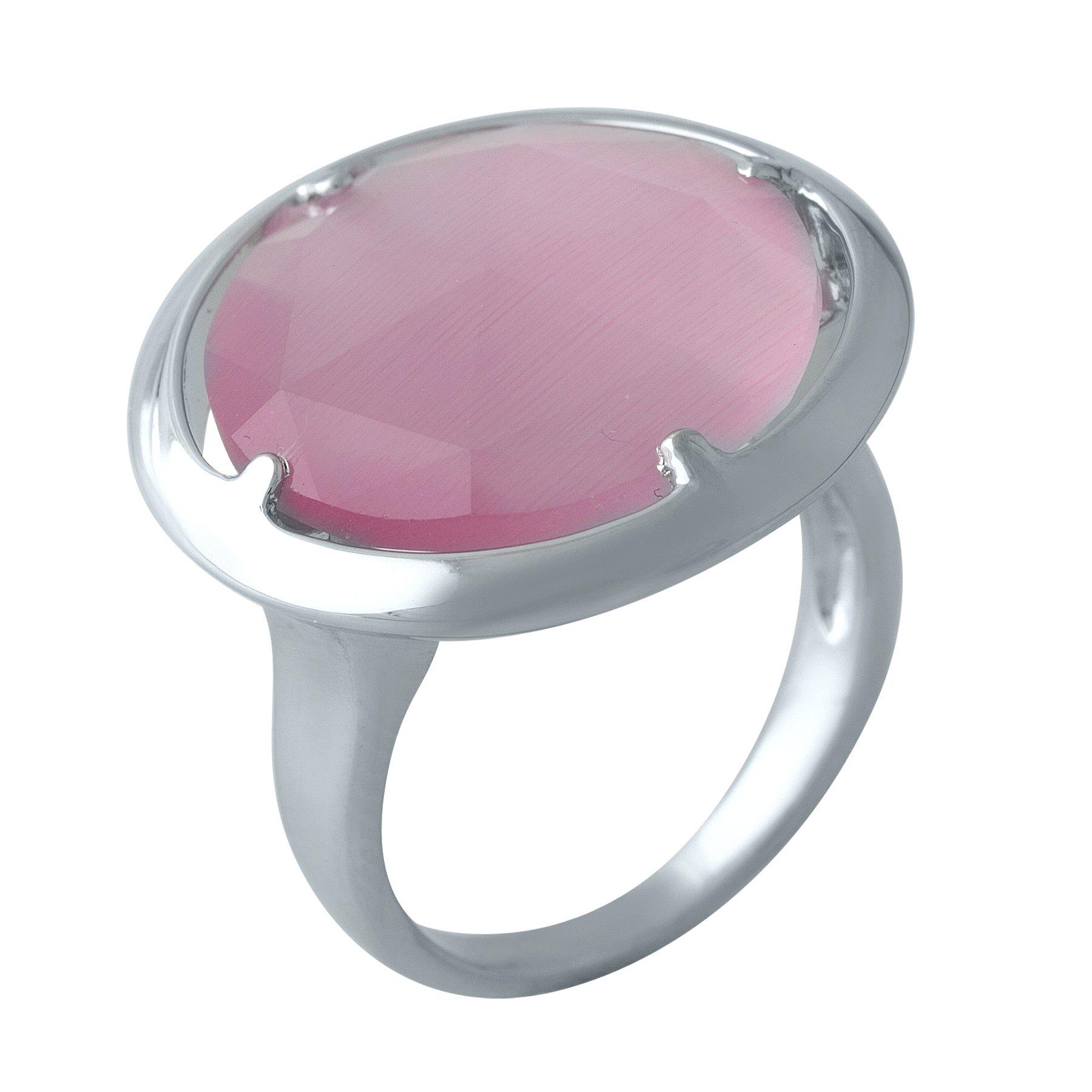 Кільце срібне з котячим оком 7,86 г р. 18 (2003045)