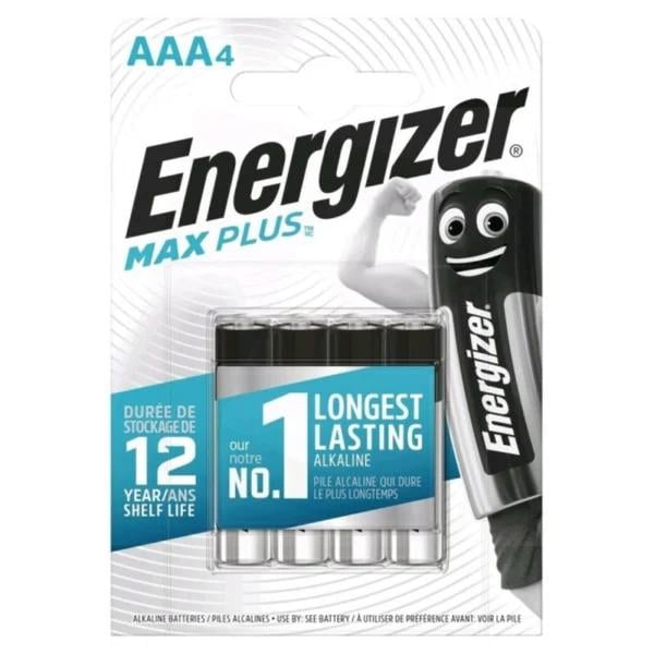 Батарейки щелочные Energizer Max Plus LR3 AAA E92 1,5V 4 шт. (7638900437461)