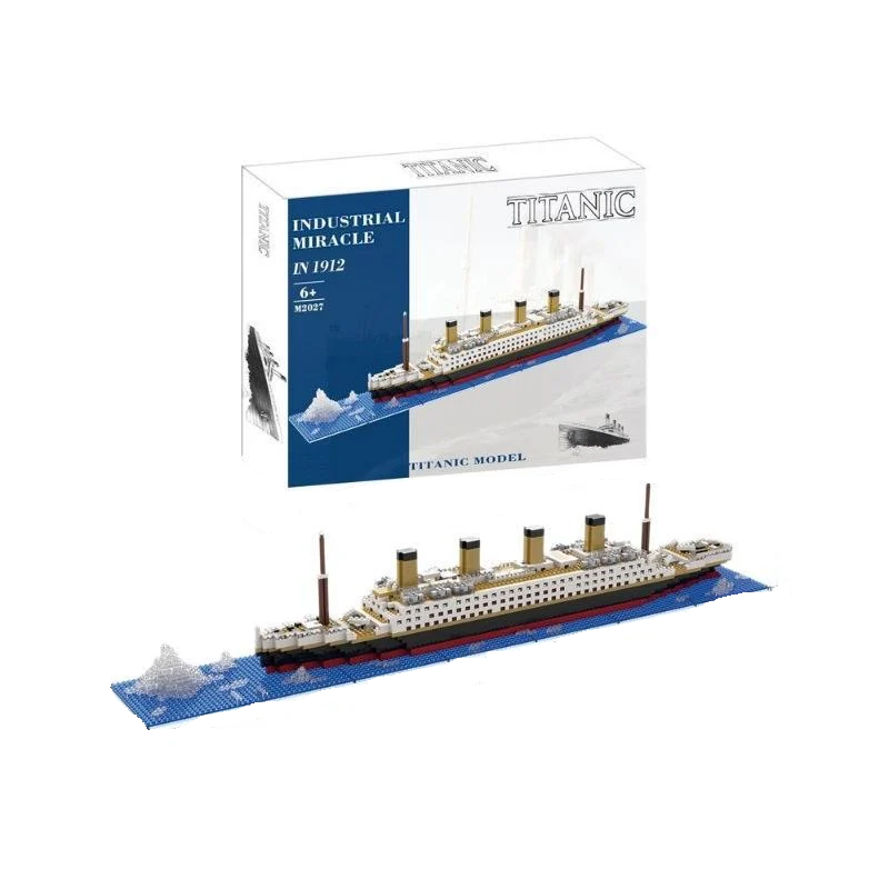 Дитячий конструктор Титанік Мікро-блоки арт 1878 деталей Різнокольоровий