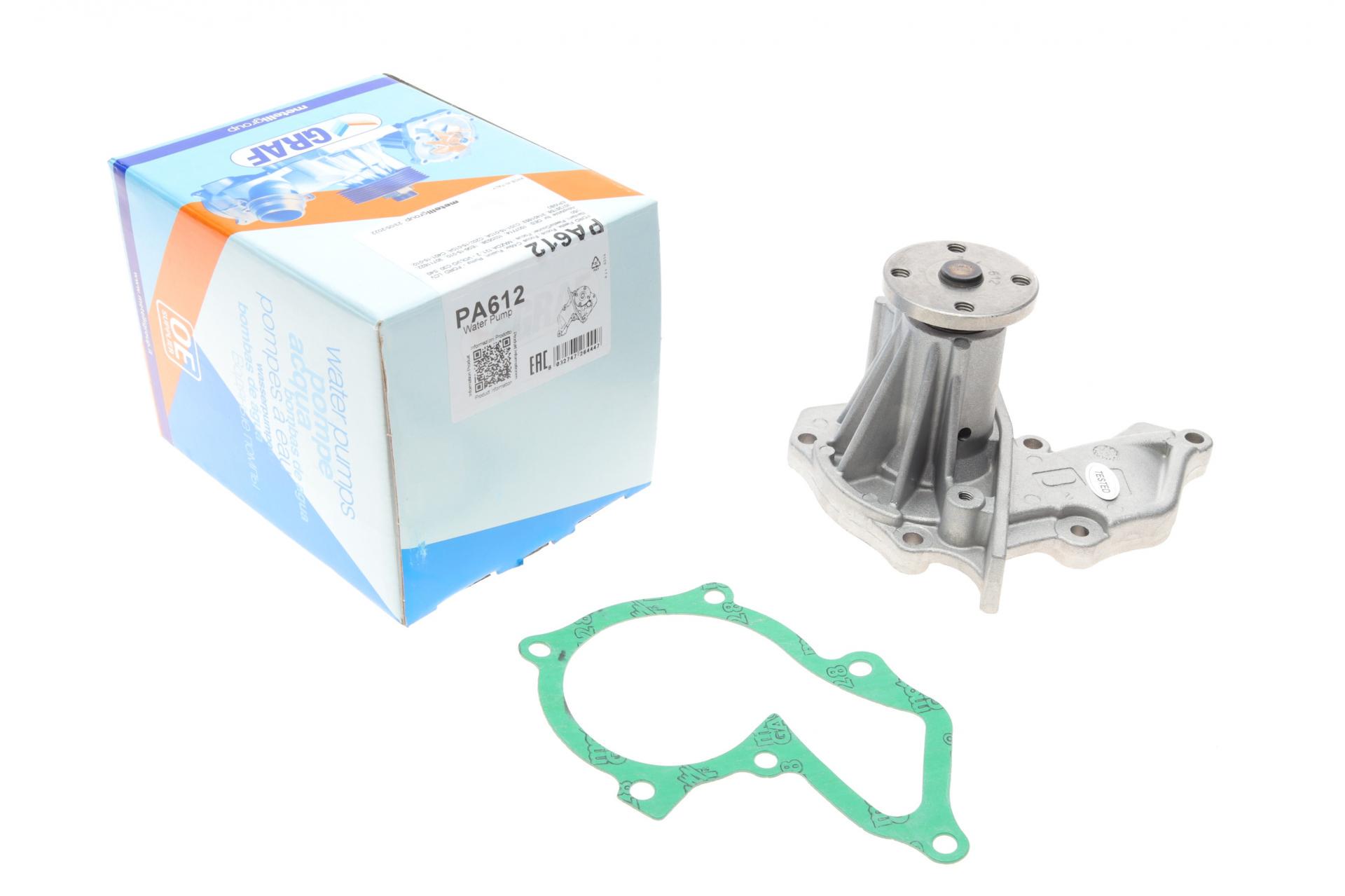 Помпа воды Graf Ford Fiesta IV/V/Focus/Fusion 1.25/1.4/1.6 95-/Mazda 2 03-05/Volvo 05-07 R/B 6 лоп. PA612 Помпа воды Graf Ford Fiesta IV/V/Focus/Fusion 1.25/1.4/1.6 95-/Mazda 2 03-05/Volvo 05-07 R/B 6 лоп. PA612