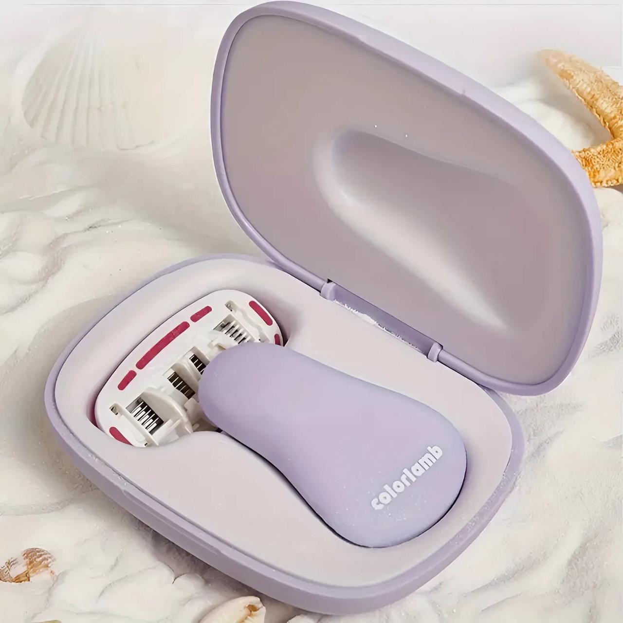 Бритва портативная 5-лезвийная с футляром для хранения Colorlamb Фиолетовый (2575170564)