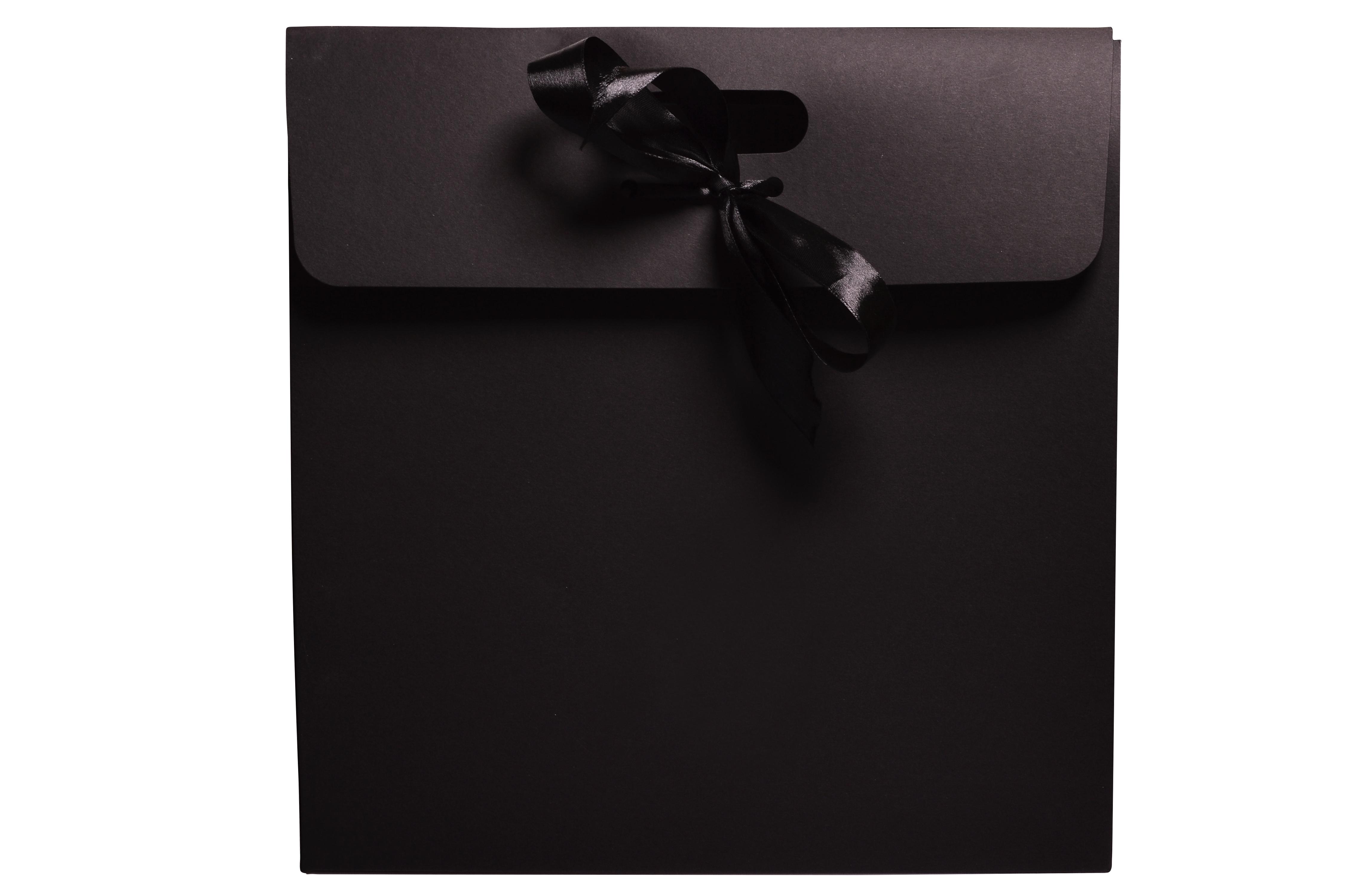 Подарочная коробка с бантом 35х10х35 см Черный - фото 2 Подарочная коробка с бантом 35х10х35 см Черный - фото 2