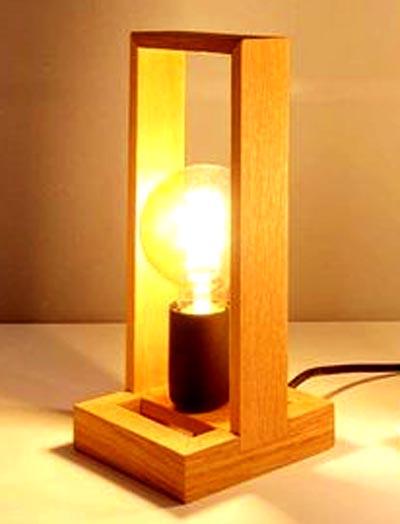 Светильник напольный из дерева Элейн 45 Карри (НПС-452703)