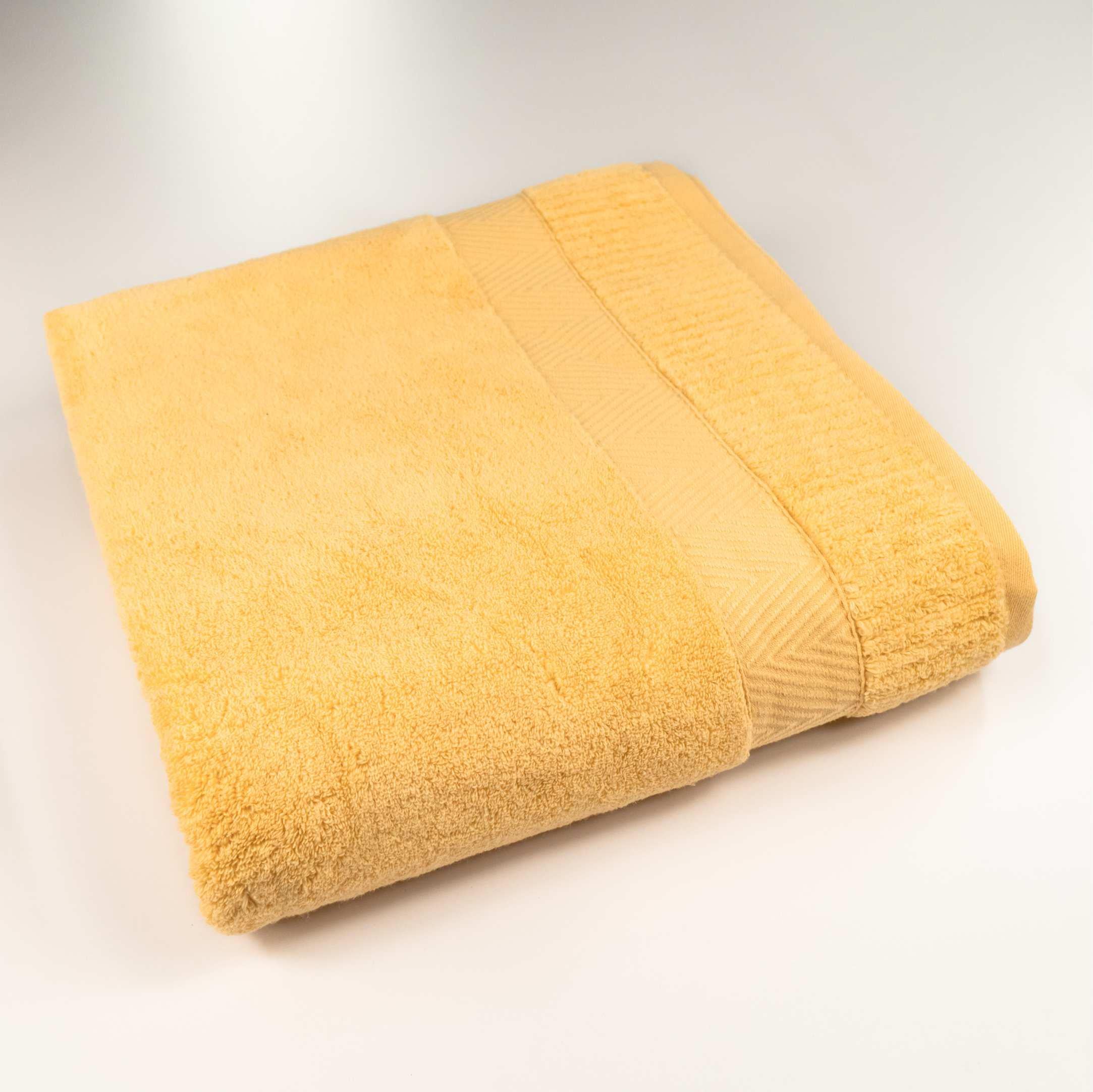 Полотенце банное Зеро Твист Бордюр 100x150 см Желтый (550-150-ztb-yellow)