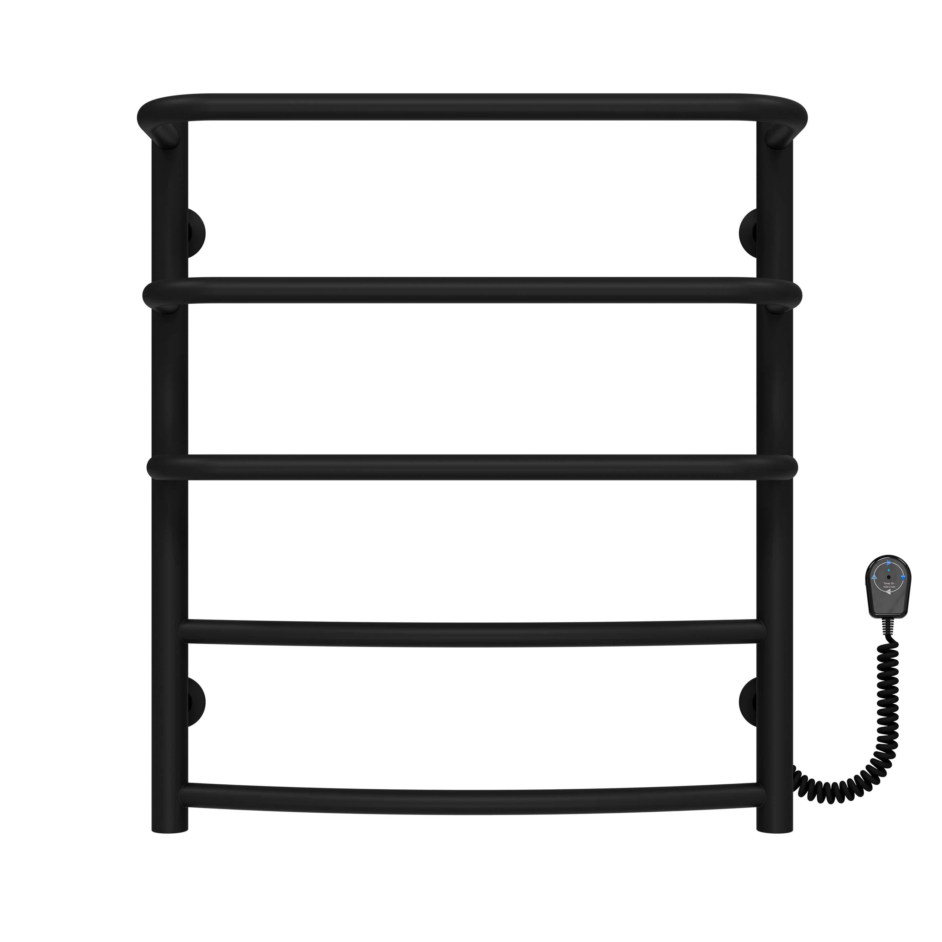 Полотенцесушитель электрический Deffi Каскад Дуга П5 EF16 правое подключение нержавеющая сталь 400х600 мм Черный (C.KD.60.40.5.EBR5)