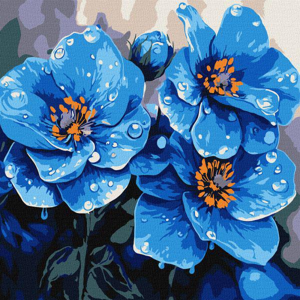 Картина по номерам Ideyka Фиалки каждое утро 30х30 см (Id-KHO3317)