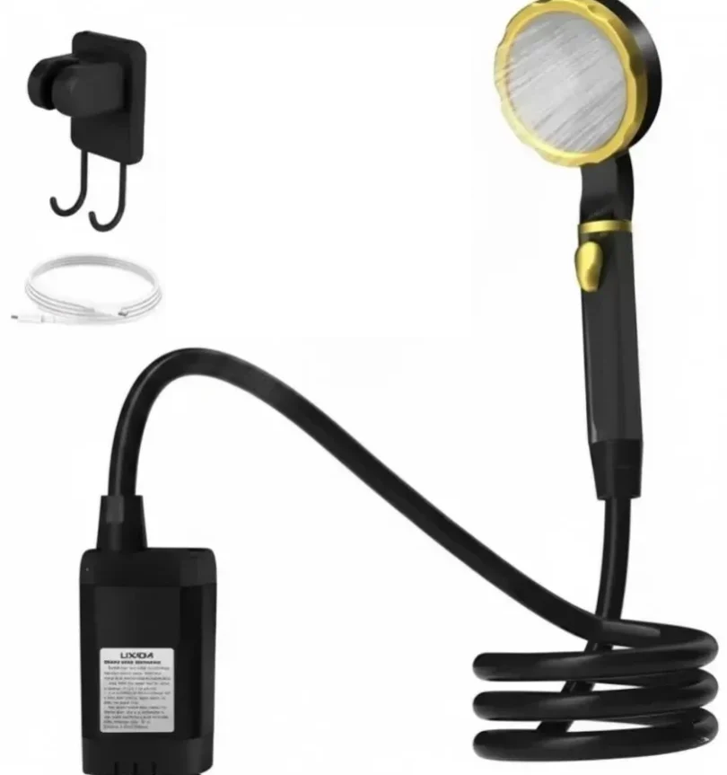Душ портативный с насосом на аккумуляторе Lixada с зарядкой от USB 6000 mA (18fccd0e)