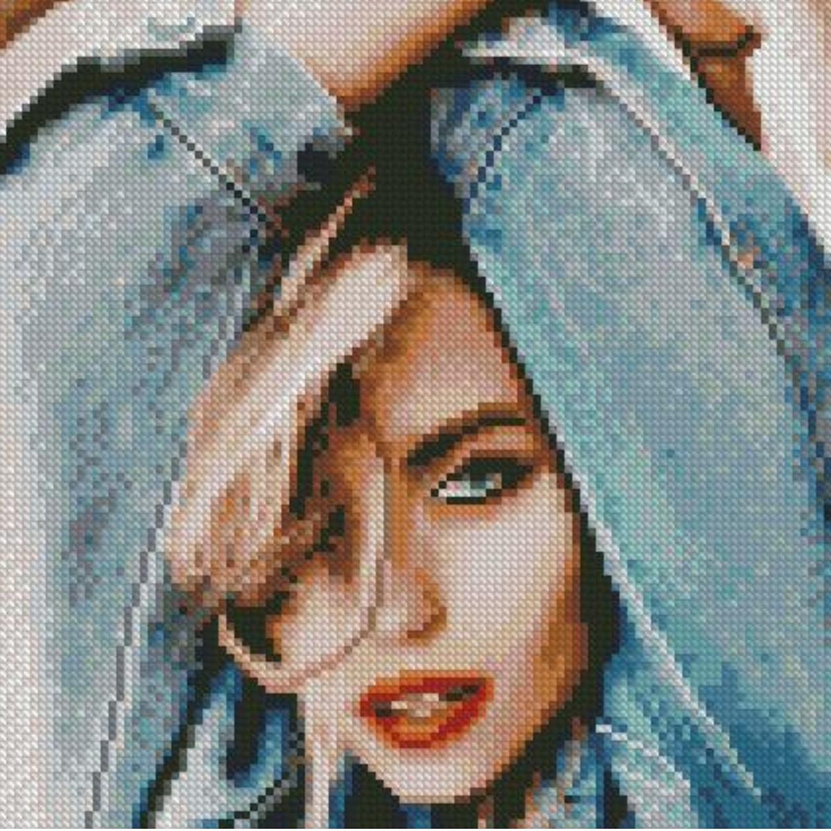 Алмазная мозаика Strateg Премиум Джинсовая мода 30x30 см (CA-0027)