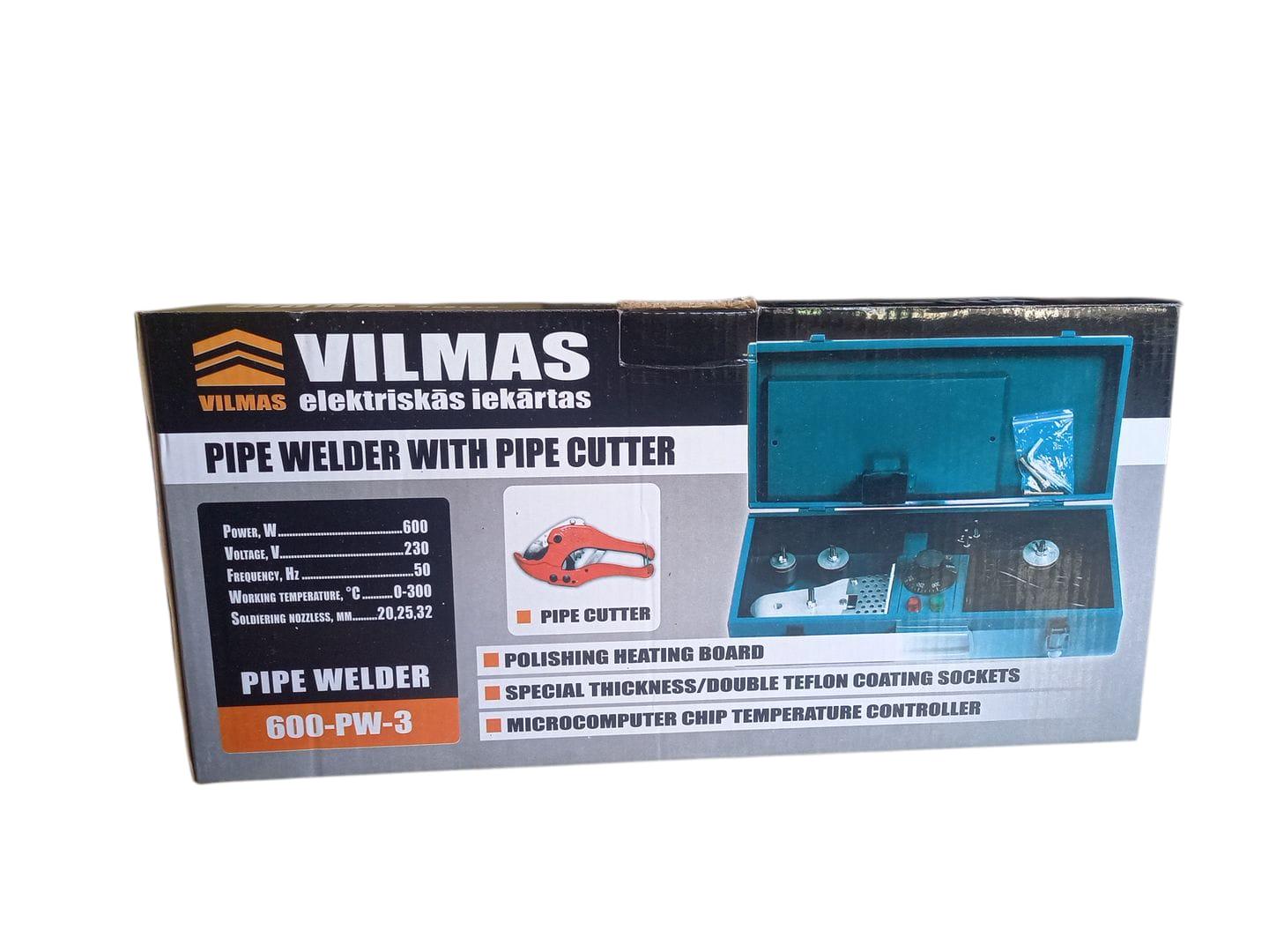 Паяльник Vilmas 600-PW-3 для пластиковых труб (28603632) - фото 3 Паяльник Vilmas 600-PW-3 для пластиковых труб (28603632) - фото 3