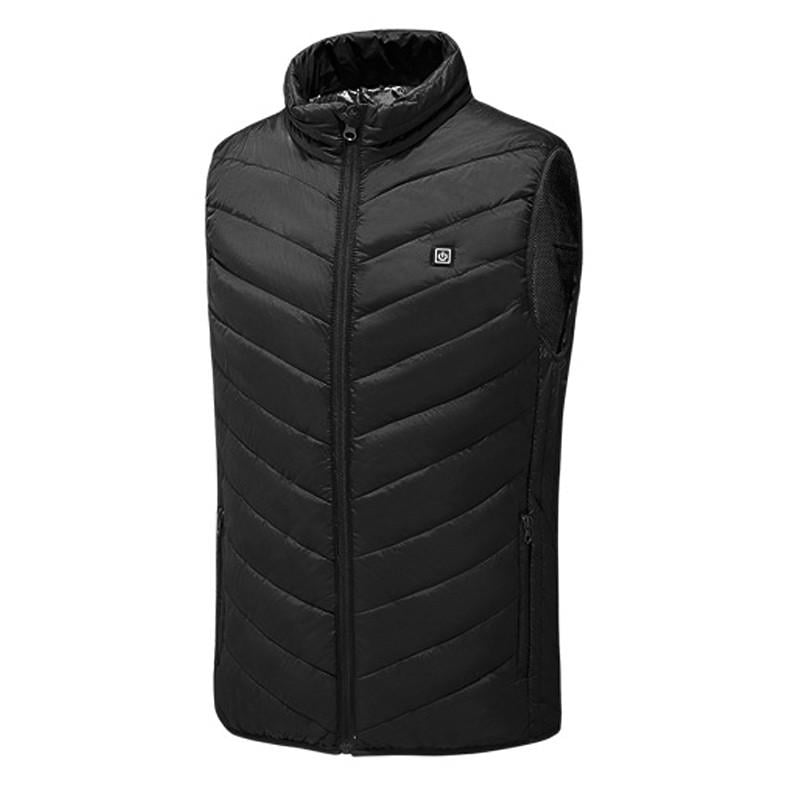 Жилетка Lesko M01-4 с подогревом от повербанка USB 4XL Black Жилетка Lesko M01-4 с подогревом от повербанка USB 4XL Black