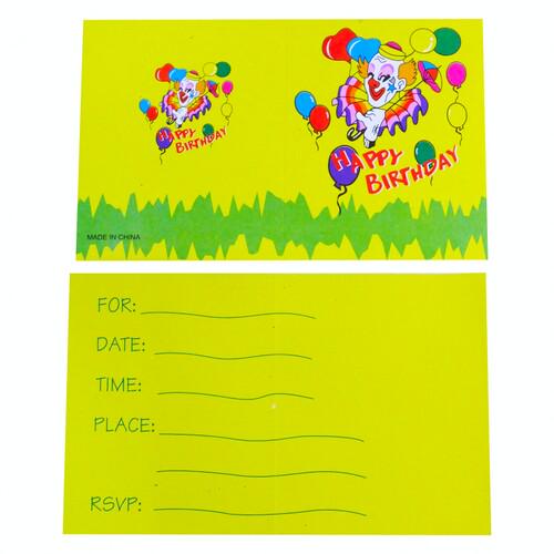 Пригласительная открытка Seta Decor Happy Birthday (11-241Clown)