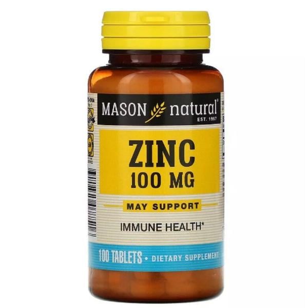 Мікроелемент Цинк Mason Natural Zinc 100 мг 100 табл. (000021184)